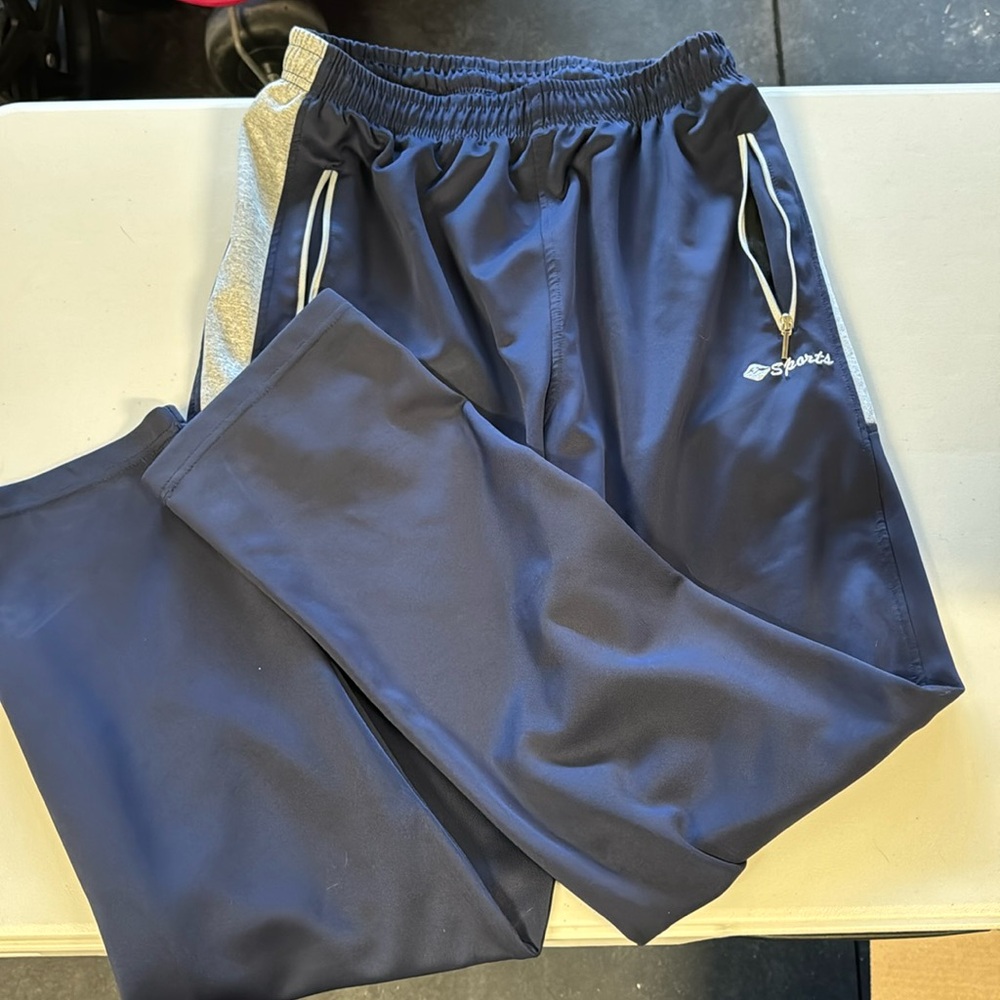 Blue sports sweats